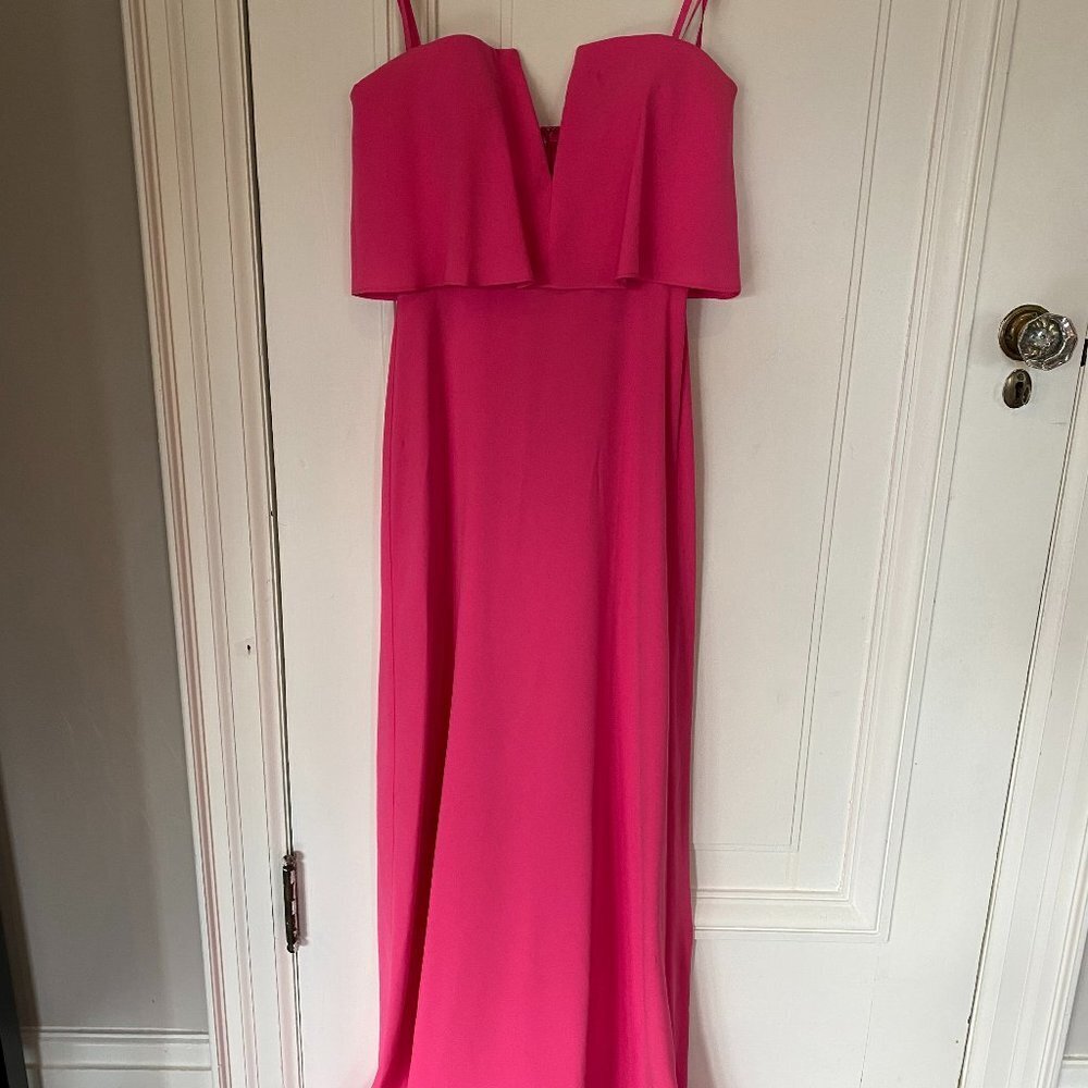 Pink BCBGMAXAZRIA Strapless Maxi Dress Prom Dress Formal Wear Dress